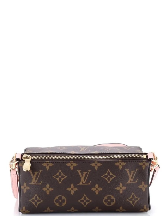 Louis Vuitton Handbags - Louis Vuitton Brown Monogram Canvas Crossbody with Pink Trim
